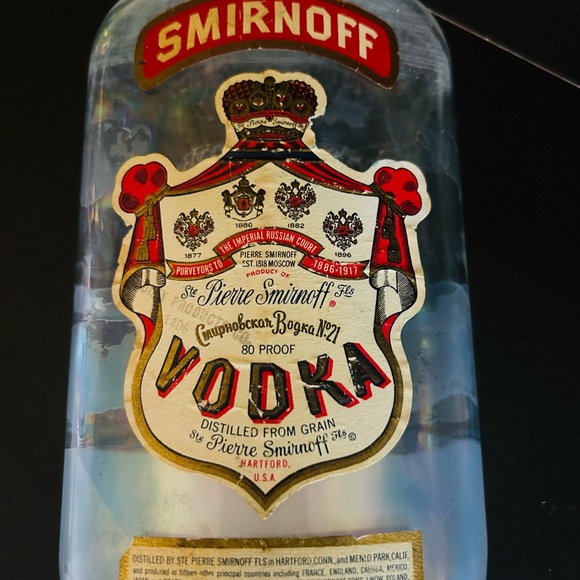 Vintage/Retro Smirnoff Vodka Bottle - Empty - Picture 6 of 7